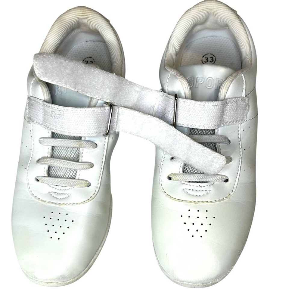 BAXINIER Girls White Cheerleading‎ Dance Sneakers. Size EU 33 (U.S. size 1) - Picture 5 of 9